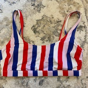 Old Navy Blue Red Purple Striped Size Large Bikini